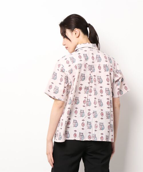 チャイハネ（チャイハネ）の「【チャイハネ】ブロックプリント梟柄シャツ（シャツ/ブラウス・レディース・ブラック/ベージュ/マスタード・FREE）」の11枚目の写真