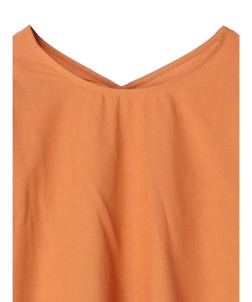 AMERICAN HOLIC(アメリカンホリック)の「Vネック袖ギャザーブラウス(シャツ/ブラウス・レディース・ブラック/オフホワイト/オレンジ・M/L)」の12枚目の写真