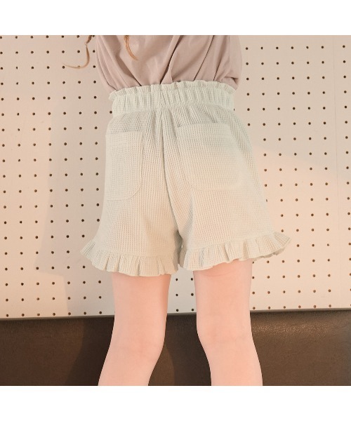 Lycee mine（リセマイン）の「フリルフリルショートパンツ（スウェットパンツ・キッズ・ベージュ/カーキ/ピンク/ミント/チャコール/ブラック/ラベンダー・110cm/100cm/120cm/130cm/140cm）」の18枚目の写真