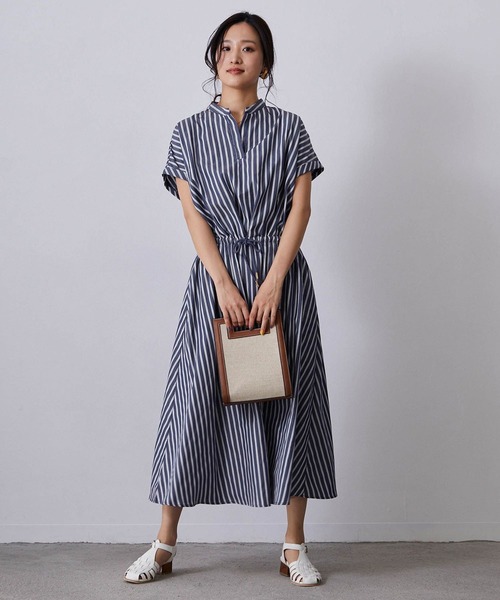 NICOLE white（ニコルホワイト）の「レイヤード風スキッパーワンピース