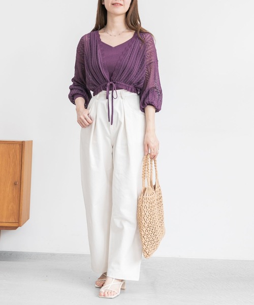 mysty woman（ミスティウーマン）の「マクラメトートバッグ 276764（トートバッグ・レディース・ベージュ/ブラウン/オフホワイト・FREE）」の7枚目の写真