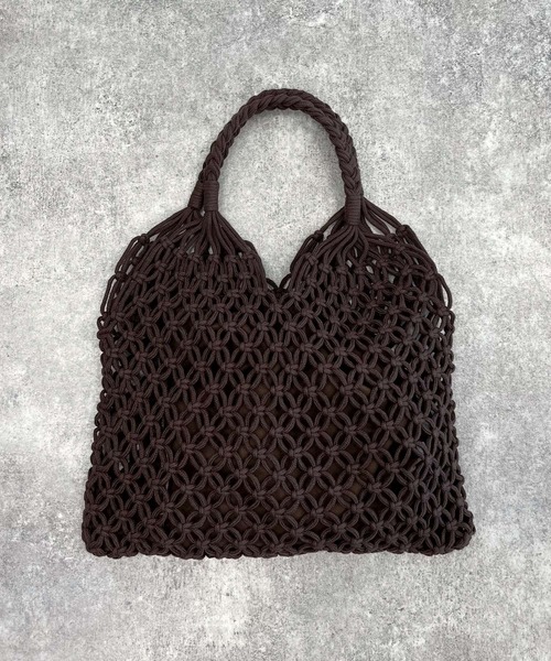 mysty woman（ミスティウーマン）の「マクラメトートバッグ 276764（トートバッグ・レディース・ベージュ/ブラウン/オフホワイト・FREE）」の8枚目の写真