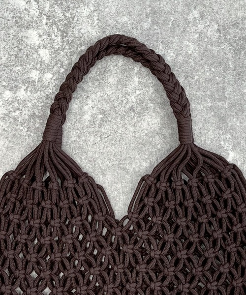 mysty woman（ミスティウーマン）の「マクラメトートバッグ 276764（トートバッグ・レディース・ベージュ/ブラウン/オフホワイト・FREE）」の10枚目の写真