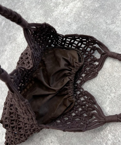 mysty woman（ミスティウーマン）の「マクラメトートバッグ 276764（トートバッグ・レディース・ベージュ/ブラウン/オフホワイト・FREE）」の11枚目の写真