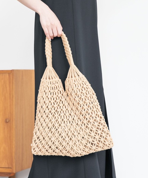 mysty woman（ミスティウーマン）の「マクラメトートバッグ 276764（トートバッグ・レディース・ベージュ/ブラウン/オフホワイト・FREE）」の22枚目の写真