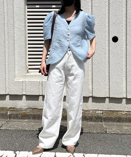 Jewelobe（ジュエローブ）の「シアーノーカラージャケットブラウス（シャツ/ブラウス・レディース・ホワイト/カーキ/ピンク/ブルー・FREE）」の18枚目の写真