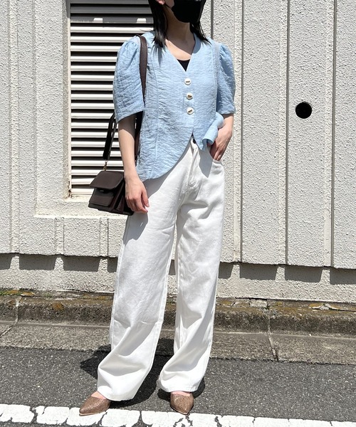 Jewelobe（ジュエローブ）の「シアーノーカラージャケットブラウス（シャツ/ブラウス・レディース・ホワイト/カーキ/ピンク/ブルー・FREE）」の19枚目の写真