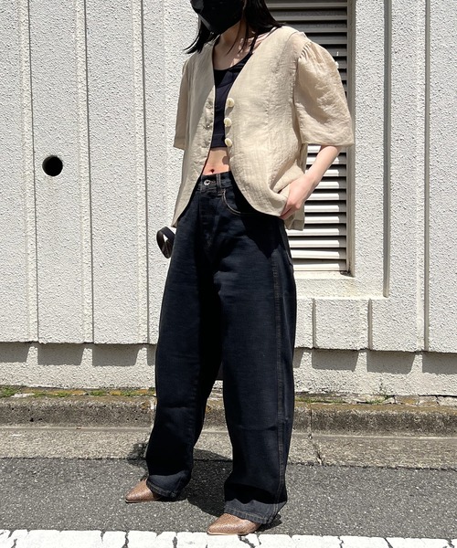 Jewelobe（ジュエローブ）の「シアーノーカラージャケットブラウス（シャツ/ブラウス・レディース・ホワイト/カーキ/ピンク/ブルー・FREE）」の8枚目の写真