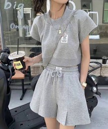 ミニ裏毛ドロストTシャツ+ハーフパンツ 2点セット【ZOZOTOWN限定】