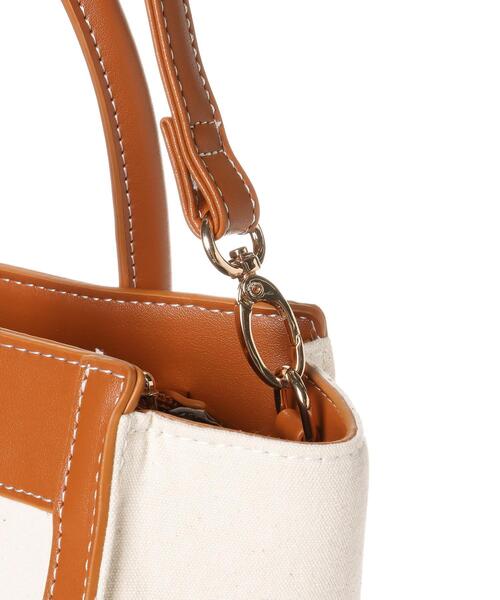 INGNI（イング）の「コンビ配色トートBAG（トートバッグ・レディース・ブラック/キャメル・ONE SIZE）」の6枚目の写真