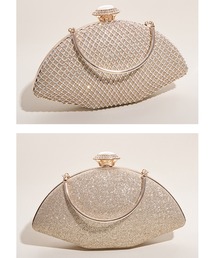 結婚式BAG キラキラがま口クラッチハンドバッグ/ショルダーバッグ 入学式 卒業式 パーティー セレモニー
