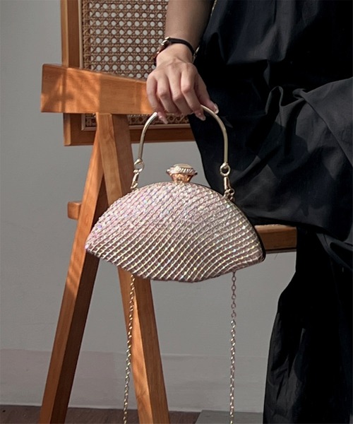 LA VORAGINE(ラ ヴォラジネ)の「結婚式BAG キラキラがま口クラッチハンドバッグ/ショルダーバッグ 入学式 卒業式 パーティー セレモニー(クラッチバッグ・レディース・ブラック/シルバー/ピンク/ゴールド・FREE)」の21枚目の写真