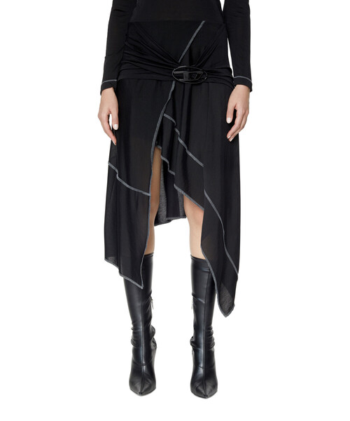 DIESEL（ディーゼル）の「レディース スカート アシンメトリー ミディ丈（スカート・レディース・グレー/ブラック・SMALL/LARGE/X-SMALL/MEDIUM）」の7枚目の写真