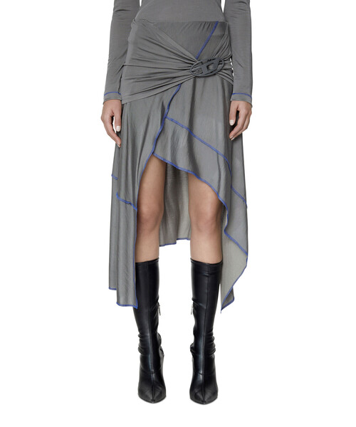 DIESEL（ディーゼル）の「レディース スカート アシンメトリー ミディ丈（スカート・レディース・グレー/ブラック・SMALL/LARGE/X-SMALL/MEDIUM）」の9枚目の写真