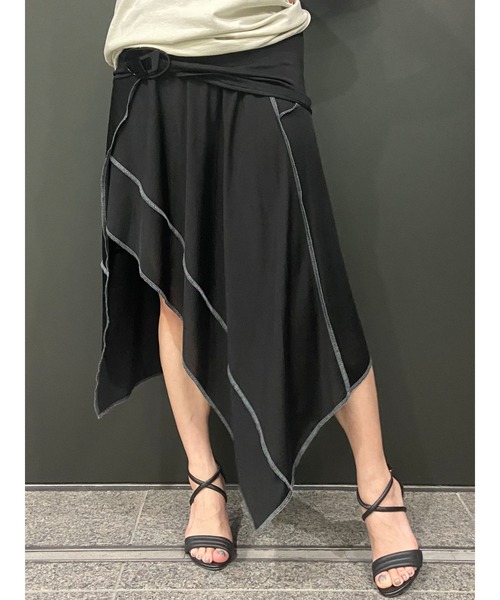 DIESEL（ディーゼル）の「レディース スカート アシンメトリー ミディ丈（スカート・レディース・グレー/ブラック・SMALL/LARGE/X-SMALL/MEDIUM）」の22枚目の写真