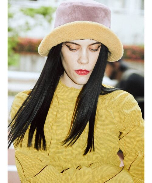 jouetie（ジュエティ）の「ボアブリムハット（ハット・レディース・ブラック/パープル/オフホワイト・FREE）」の18枚目の写真