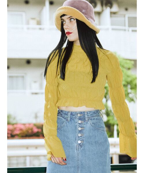 jouetie（ジュエティ）の「ボアブリムハット（ハット・レディース・ブラック/パープル/オフホワイト・FREE）」の12枚目の写真