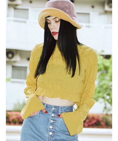 jouetie（ジュエティ）の「ボアブリムハット（ハット・レディース・ブラック/パープル/オフホワイト・FREE）」の9枚目の写真