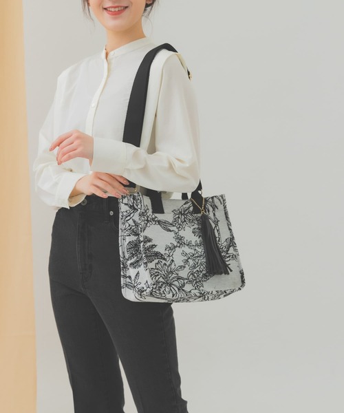 RODE SKO（ロデスコ）の「プチジャガードスクエアトートバッグ（トートバッグ・レディース・ブラック/ブラウン・ONE）」の2枚目の写真