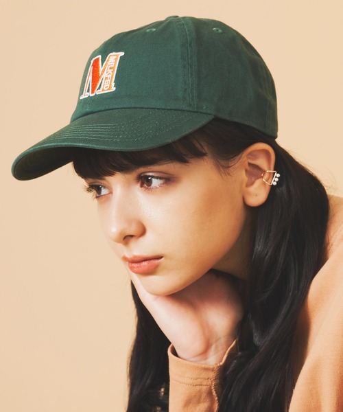 MILKFED.（ミルクフェド）の「M EMBROIDERY LOGO CAP/ロゴ刺繍 キャップ（キャップ・レディース・ブラック/ライトピンク/グリーン/ベージュ・ONE SIZE）」の6枚目の写真