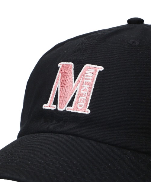 MILKFED.（ミルクフェド）の「M EMBROIDERY LOGO CAP/ロゴ刺繍 キャップ（キャップ・レディース・ブラック/ライトピンク/グリーン/ベージュ・ONE SIZE）」の11枚目の写真