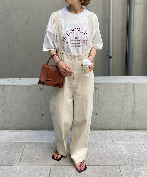 DISCOAT（ディスコート）の「アーチロゴ刺繍クラブTシャツ（Tシャツ/カットソー・レディース・パープル/ブラウン/オフホワイト・FREE）」の15枚目の写真