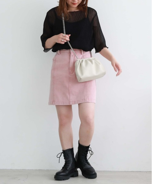 archives(アルシーヴ)の「チェーンがま口バッグ(ショルダーバッグ・レディース・ブラック/アイボリー/グレイッシュベージュ・FREE)」の8枚目の写真