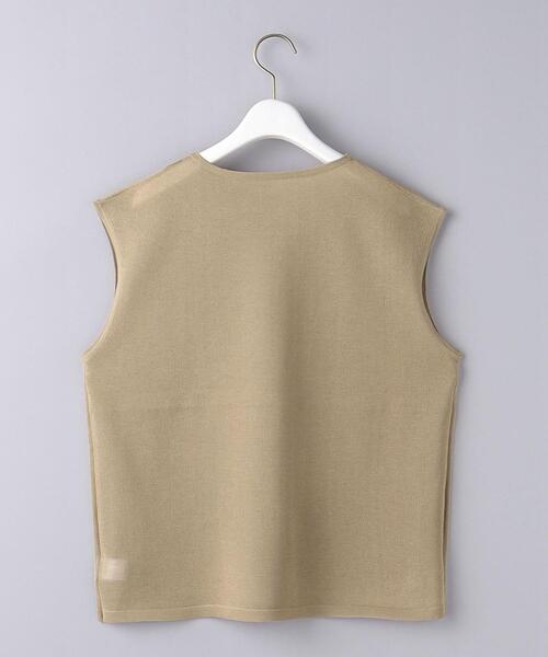 UNITED ARROWS（ユナイテッドアローズ）の「シアー フレンチスリーブ ニット（ニット/セーター・レディース・ベージュ/ライム・FREE）」の14枚目の写真