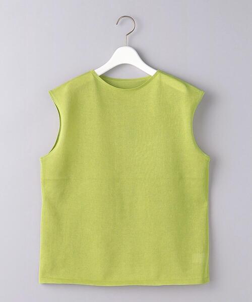 UNITED ARROWS（ユナイテッドアローズ）の「シアー フレンチスリーブ ニット（ニット/セーター・レディース・ベージュ/ライム・FREE）」の16枚目の写真