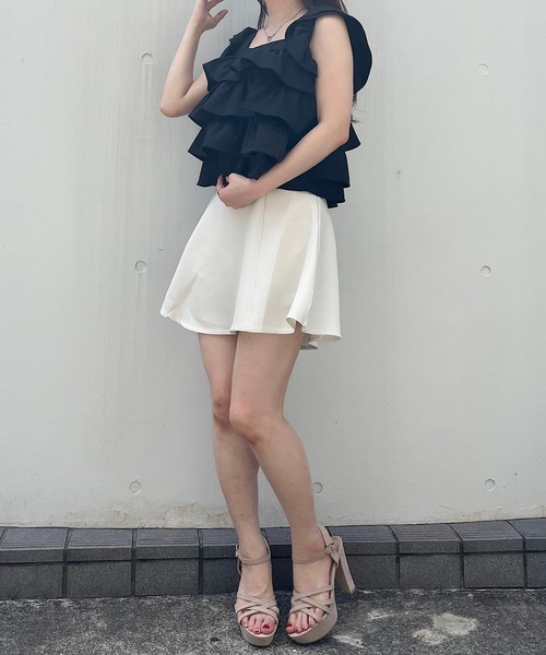 titty&Co. PETIT(ティティアンドコープティ)の「【titty&Co.PETIT】ティアードフリルトップス(シャツ/ブラウス・レディース・ブラック/ブルー/ホワイト・FREE)」の8枚目の写真