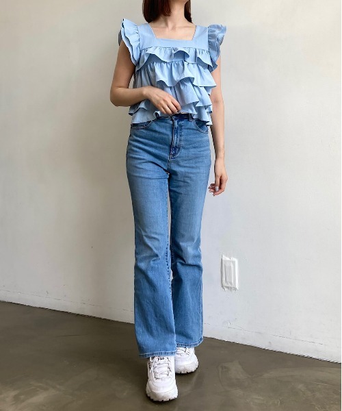 titty&Co. PETIT(ティティアンドコープティ)の「【titty&Co.PETIT】ティアードフリルトップス(シャツ/ブラウス・レディース・ブラック/ブルー/ホワイト・FREE)」の17枚目の写真