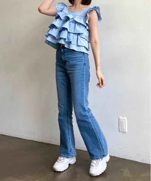 titty&Co. PETIT(ティティアンドコープティ)の「【titty&Co.PETIT】ティアードフリルトップス(シャツ/ブラウス・レディース・ブラック/ブルー/ホワイト・FREE)」の19枚目の写真