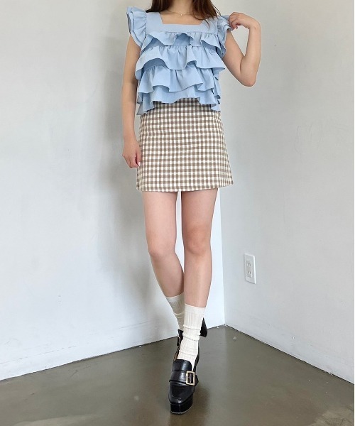 titty&Co. PETIT(ティティアンドコープティ)の「【titty&Co.PETIT】ティアードフリルトップス(シャツ/ブラウス・レディース・ブラック/ブルー/ホワイト・FREE)」の13枚目の写真