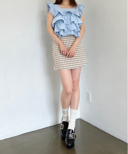 titty&Co. PETIT(ティティアンドコープティ)の「【titty&Co.PETIT】ティアードフリルトップス(シャツ/ブラウス・レディース・ブラック/ブルー/ホワイト・FREE)」の14枚目の写真