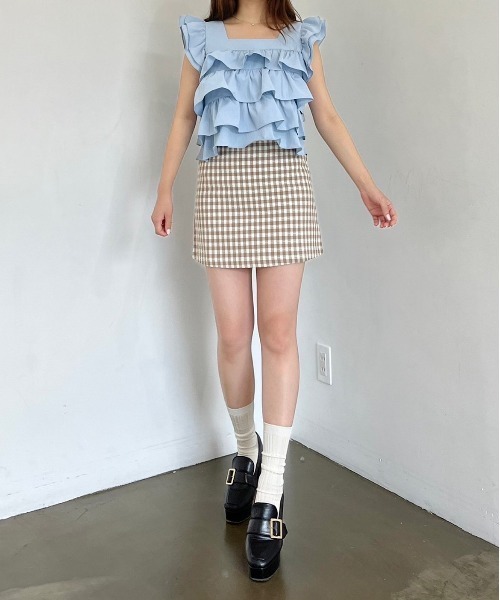 titty&Co. PETIT(ティティアンドコープティ)の「【titty&Co.PETIT】ティアードフリルトップス(シャツ/ブラウス・レディース・ブラック/ブルー/ホワイト・FREE)」の15枚目の写真