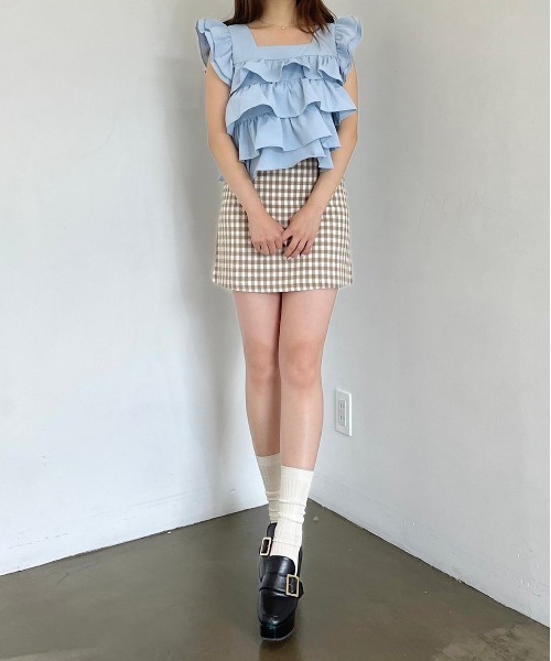 titty&Co. PETIT(ティティアンドコープティ)の「【titty&Co.PETIT】ティアードフリルトップス(シャツ/ブラウス・レディース・ブラック/ブルー/ホワイト・FREE)」の16枚目の写真