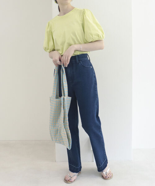 fredy repit（フレディレピ）の「デニムストレートパンツ（デニムパンツ・レディース・ブルー/ライトパープル/チャコールグレー・36/38）」の5枚目の写真