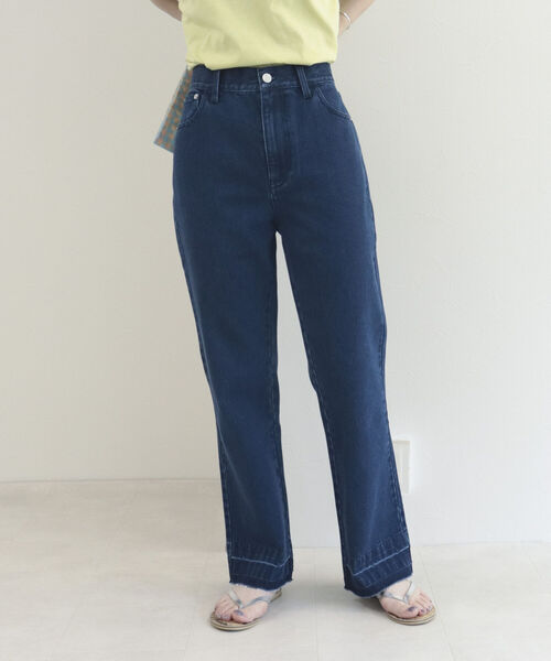 fredy repit（フレディレピ）の「デニムストレートパンツ（デニムパンツ・レディース・ブルー/ライトパープル/チャコールグレー・36/38）」の6枚目の写真