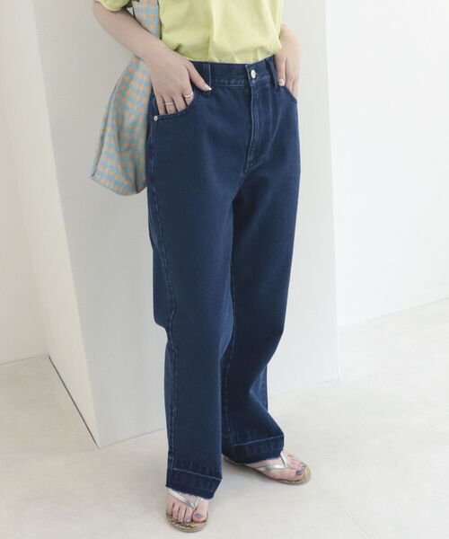 fredy repit（フレディレピ）の「デニムストレートパンツ（デニムパンツ・レディース・ブルー/ライトパープル/チャコールグレー・36/38）」の7枚目の写真