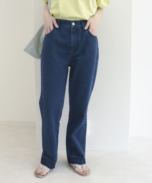 fredy repit（フレディレピ）の「デニムストレートパンツ（デニムパンツ・レディース・ブルー/ライトパープル/チャコールグレー・36/38）」の8枚目の写真