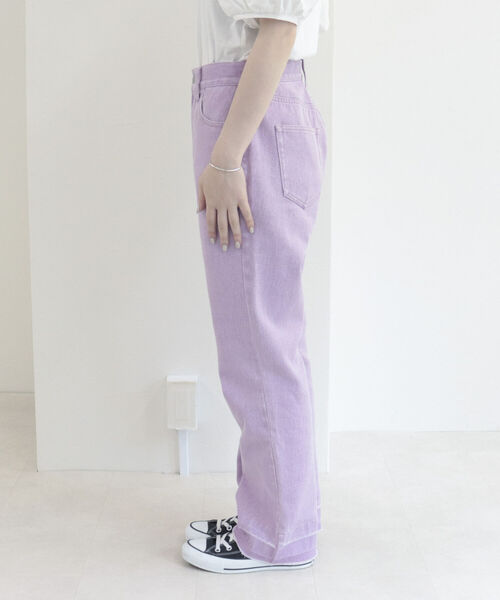 fredy repit（フレディレピ）の「デニムストレートパンツ（デニムパンツ・レディース・ブルー/ライトパープル/チャコールグレー・36/38）」の22枚目の写真
