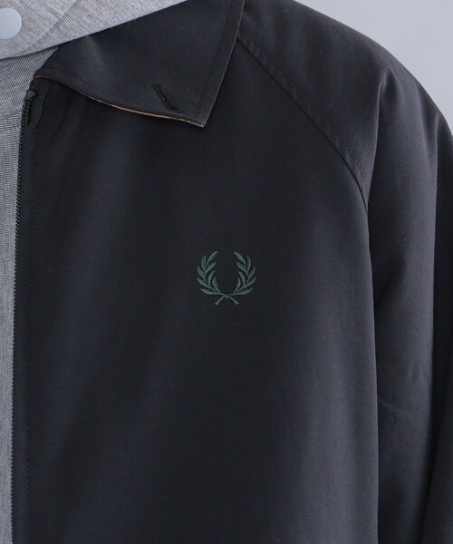 FRED PERRY(フレッドペリー)の「【SHIPS別注】FRED PERRY: パディング ハリントンジャケット(ブルゾン・メンズ・ブラック/ナチュラル・SMALL/LARGE/MEDIUM)」の11枚目の写真