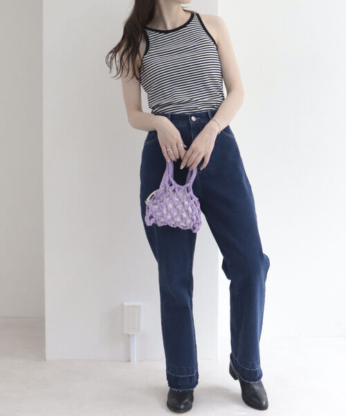 fredy emue（フレディエミュ）の「ボーダー/無地 アメスリタンクトップ（タンクトップ・レディース・ベージュ系その他/ブルー系その他/ブラック/ホワイト系その他/オフホワイト・38）」の13枚目の写真