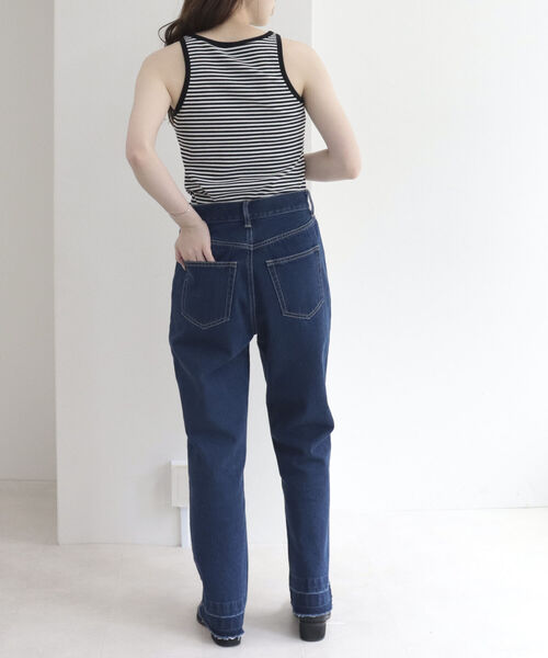 fredy emue（フレディエミュ）の「ボーダー/無地 アメスリタンクトップ（タンクトップ・レディース・ベージュ系その他/ブルー系その他/ブラック/ホワイト系その他/オフホワイト・38）」の14枚目の写真