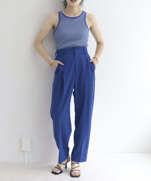 fredy emue（フレディエミュ）の「ボーダー/無地 アメスリタンクトップ（タンクトップ・レディース・ベージュ系その他/ブルー系その他/ブラック/ホワイト系その他/オフホワイト・38）」の15枚目の写真