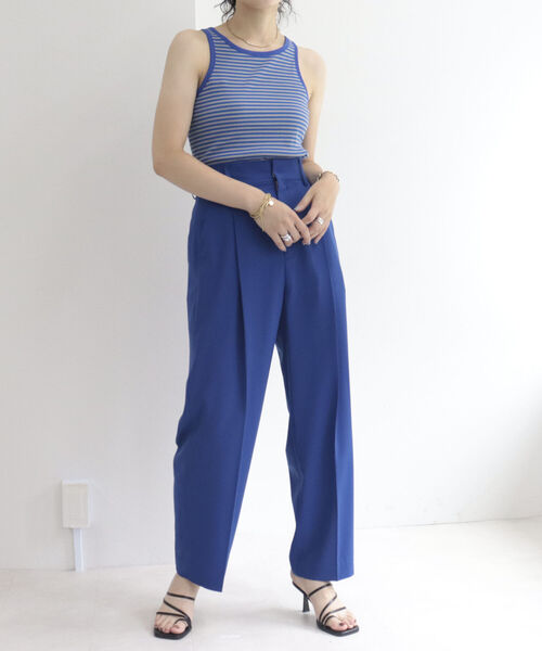 fredy emue（フレディエミュ）の「ボーダー/無地 アメスリタンクトップ（タンクトップ・レディース・ベージュ系その他/ブルー系その他/ブラック/ホワイト系その他/オフホワイト・38）」の16枚目の写真