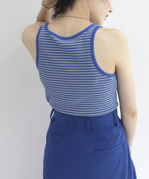 fredy emue（フレディエミュ）の「ボーダー/無地 アメスリタンクトップ（タンクトップ・レディース・ベージュ系その他/ブルー系その他/ブラック/ホワイト系その他/オフホワイト・38）」の19枚目の写真