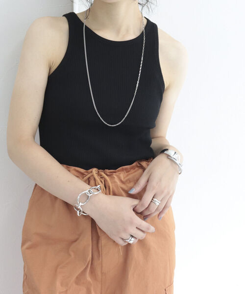 fredy emue（フレディエミュ）の「ボーダー/無地 アメスリタンクトップ（タンクトップ・レディース・ベージュ系その他/ブルー系その他/ブラック/ホワイト系その他/オフホワイト・38）」の22枚目の写真