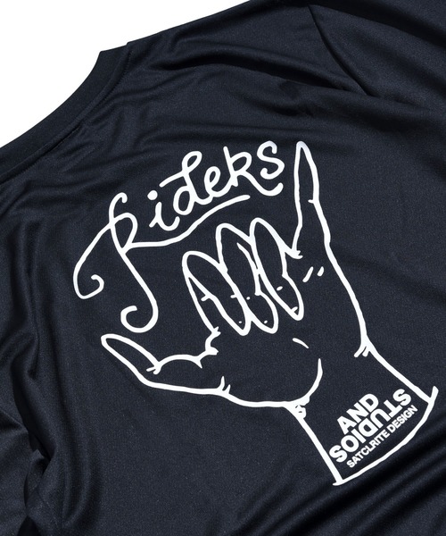 Satellite(サテライト)の「【限定価格】【SATELLITE(サテライト)】綺麗なワイドシルエットBEACH CRUISER TEE/RIDERS(Tシャツ/カットソー・メンズ・ブラック/ベージュ/オリーブ・M/L)」の4枚目の写真