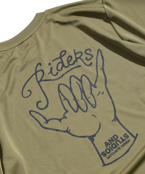 Satellite(サテライト)の「【限定価格】【SATELLITE(サテライト)】綺麗なワイドシルエットBEACH CRUISER TEE/RIDERS(Tシャツ/カットソー・メンズ・ブラック/ベージュ/オリーブ・M/L)」の11枚目の写真